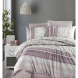 Единичен спален комплект ранфорс памук - ДЖИАНА пудра